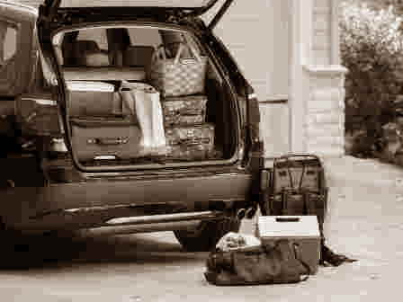 Сборы вещей при путешествии на автомобиле